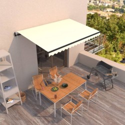 Toldo retrátil automático 450x300 cm cor creme