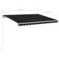 Toldo retrátil manual com LED 300x250 cm antracite