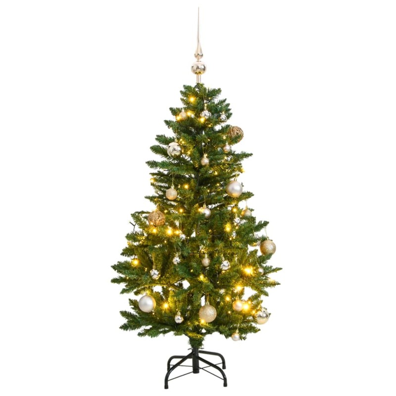 Árvore Natal artificial articulada 150 luzes LED e bolas 120 cm-Árvores de Natal-Home Retail