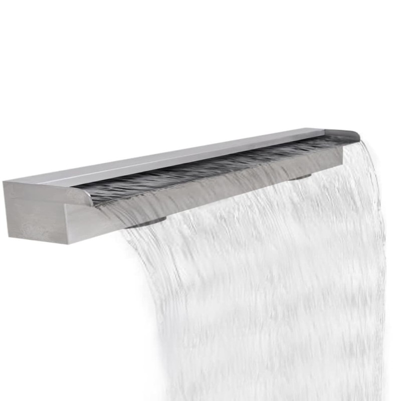 Fonte para piscina retangular 120 cm aço inoxidável-Fontes artificiais-Home Retail