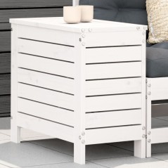 Apoio de pés para jardim 62x31,5x52 cm pinho maciço branco