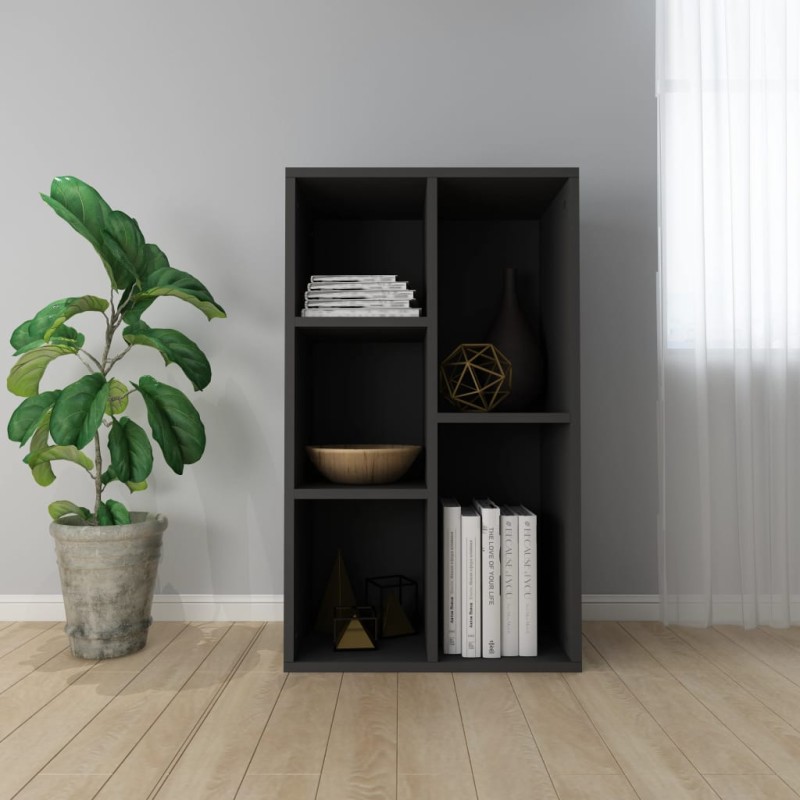 Estante/aparador 50x25x80 cm contraplacado preto-Estantes para livros-Home Retail