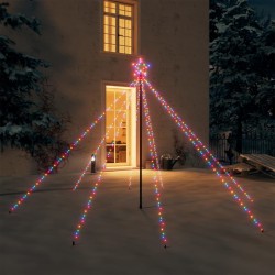 Iluminação p/ árvore de Natal int/ext 400 LEDs 2,5 m colorido