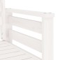 Banco de jardim 2 lugares com mesa pinho maciço branco