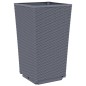 Vasos/floreiras 2 pcs 32,5x32,5x57 cm PP cinzento