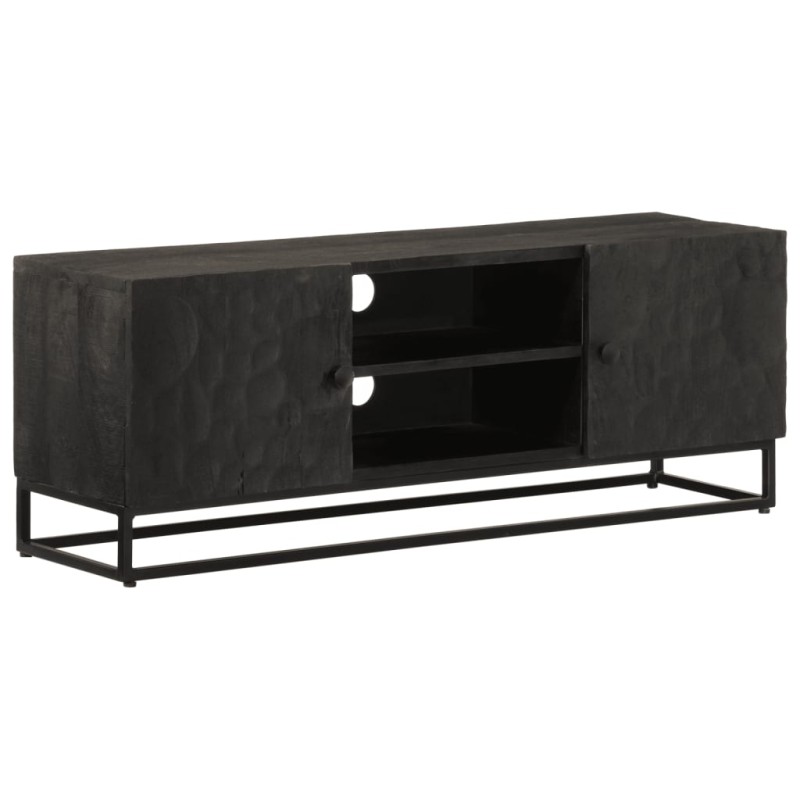 Móvel de TV 110x30x40 cm mangueira maciça e ferro preto-Armários e estantes para aparelhos de multimédia-Home Retail