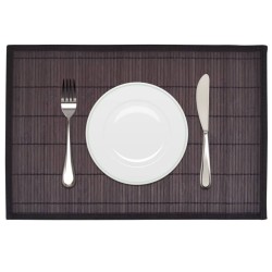 Individuais de mesa bambu 6 pcs 30x45 cm castanho-escuro - vidaXL |...