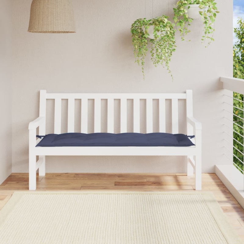 Almofadão p/ banco jardim 150x50x7cm tecido oxford azul-marinho-Almofadas para poltronas e sofás-Home Retail