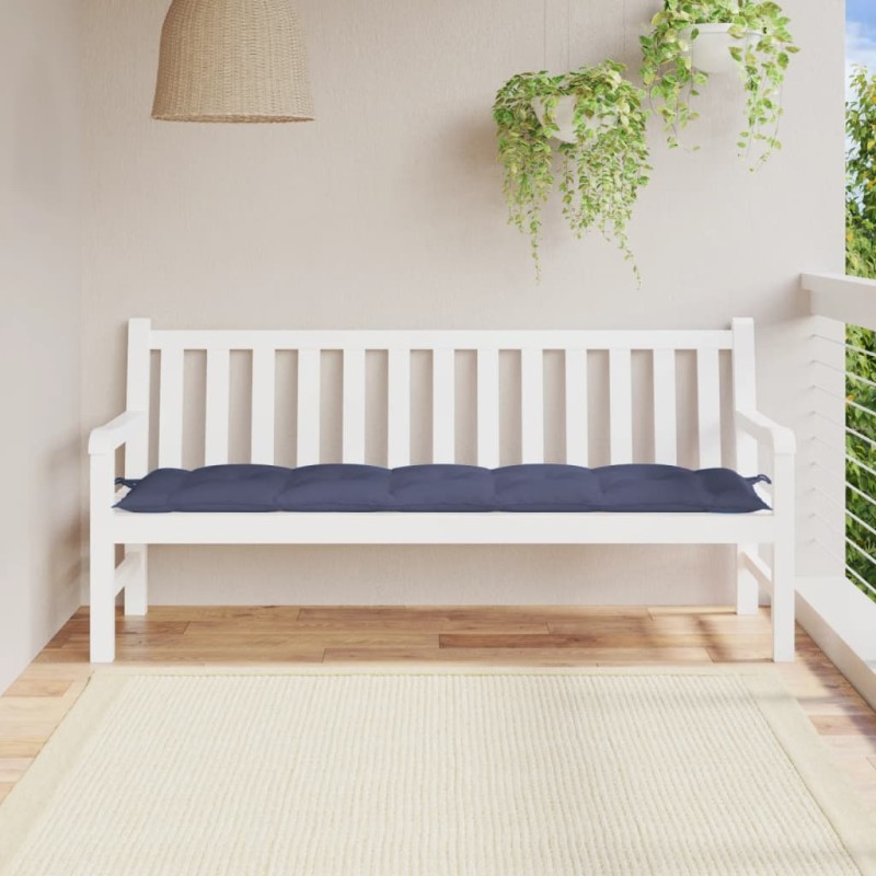 Almofadão p/ banco jardim 180x50x7cm tecido oxford azul-marinho-Almofadas para poltronas e sofás-Home Retail