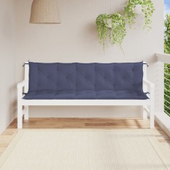 Almofadões banco jardim 2 pcs 180x50x7cm oxford azul-marinho