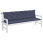 Almofadões banco jardim 2 pcs 200x50x7cm oxford azul-marinho