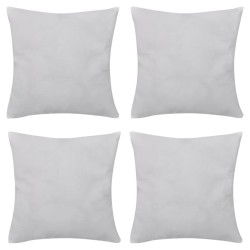 Capas de almofada algodão 4 pcs 50 x 50 cm branco