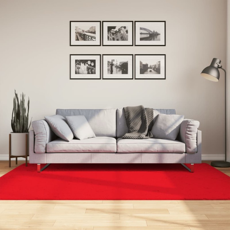 Tapete de pelo curto OVIEDO 140x200 cm vermelho-Tapetes-Home Retail