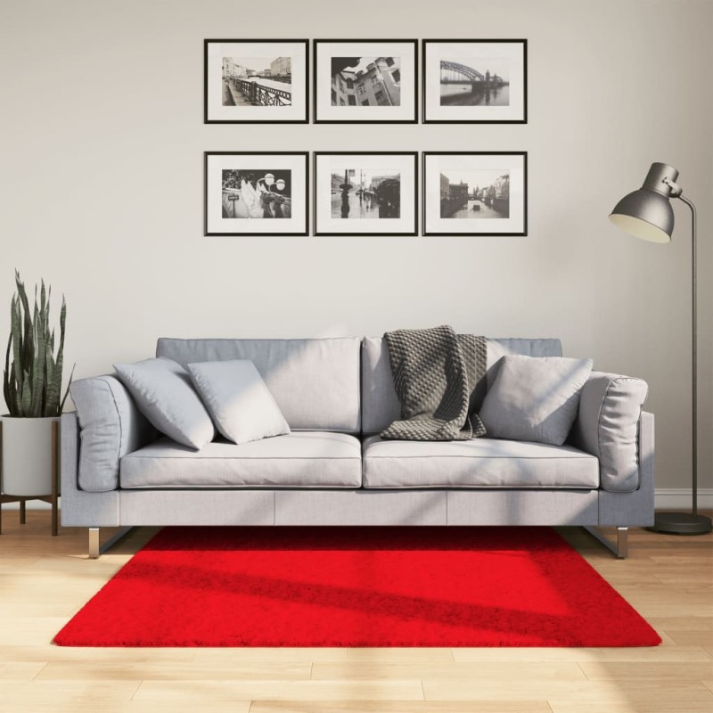 Tapete de pelo curto OVIEDO 120x120 cm vermelho-Tapetes-Home Retail