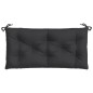 Almofadões banco jardim 2 pcs 100x50x7cm tecido oxford preto