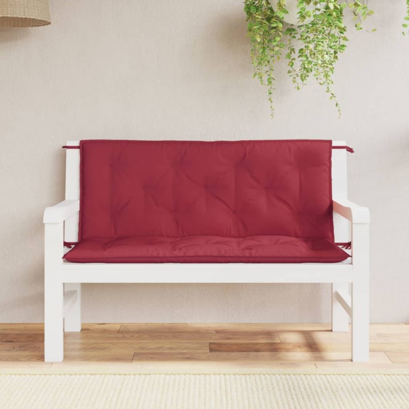 Almofadões banco jardim 2 pcs tecido oxford vermelho tinto-Almofadas para poltronas e sofás-Home Retail