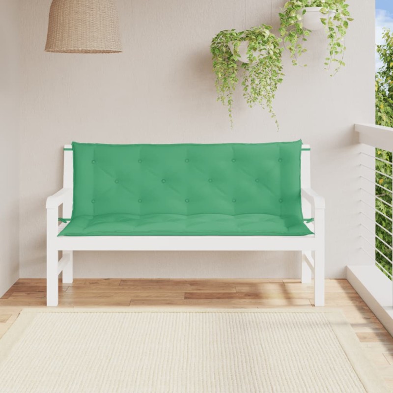 Almofadões banco jardim 2 pcs 150x50x7cm tecido oxford verde-Almofadas para poltronas e sofás-Home Retail