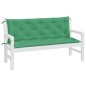 Almofadões banco jardim 2 pcs 150x50x7cm tecido oxford verde