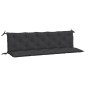 Almofadões banco jardim 2 pcs 180x50x7cm tecido oxford preto