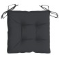 Almofadões de cadeira 2 pcs 40x40x7 cm tecido oxford preto