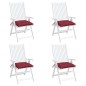 Almofadões de cadeira 4 pcs tecido oxford vermelho tinto