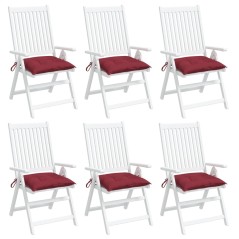 Almofadões móveis de paletes 6 pcs tecido oxford vermelho-tinto