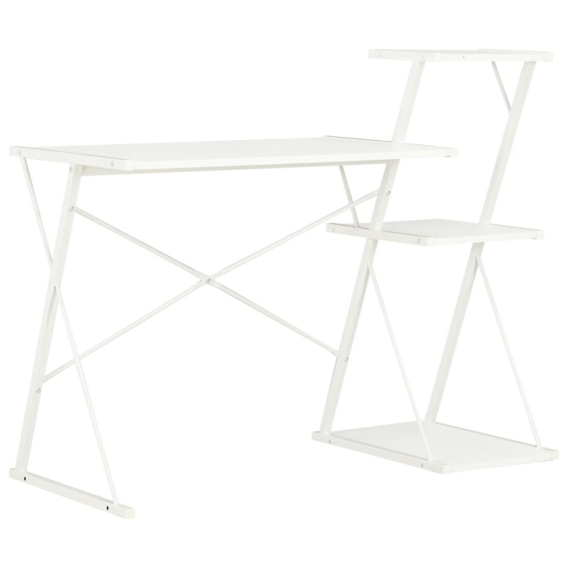 Secretária com prateleira 116x50x93 cm branco-Escrivaninhas-Home Retail