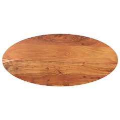 Tampo de mesa oval 100x50x2,5 cm madeira de acácia maciça