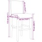 Cadeiras de bar 2 pcs seringueira maciça e couro artificial