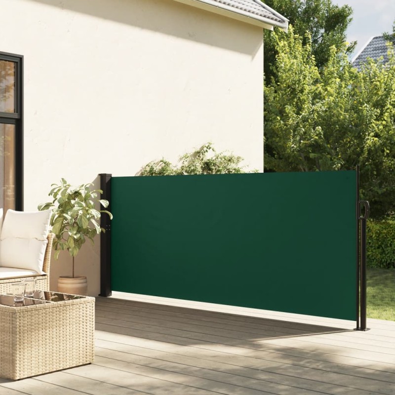 Toldo lateral retrátil 140x600 cm verde-escuro-Guarda-sóis e telas de varanda-Home Retail