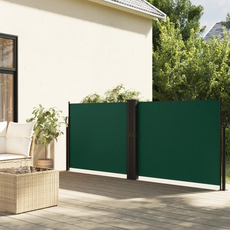 Toldo lateral retrátil 120x600 cm verde-escuro-Guarda-sóis e telas de varanda-Home Retail