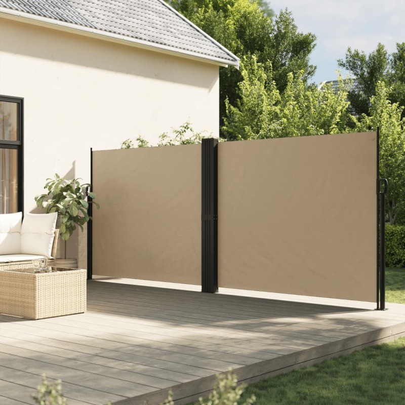 Toldo lateral retrátil 160x600 cm bege-Guarda-sóis e telas de varanda-Home Retail