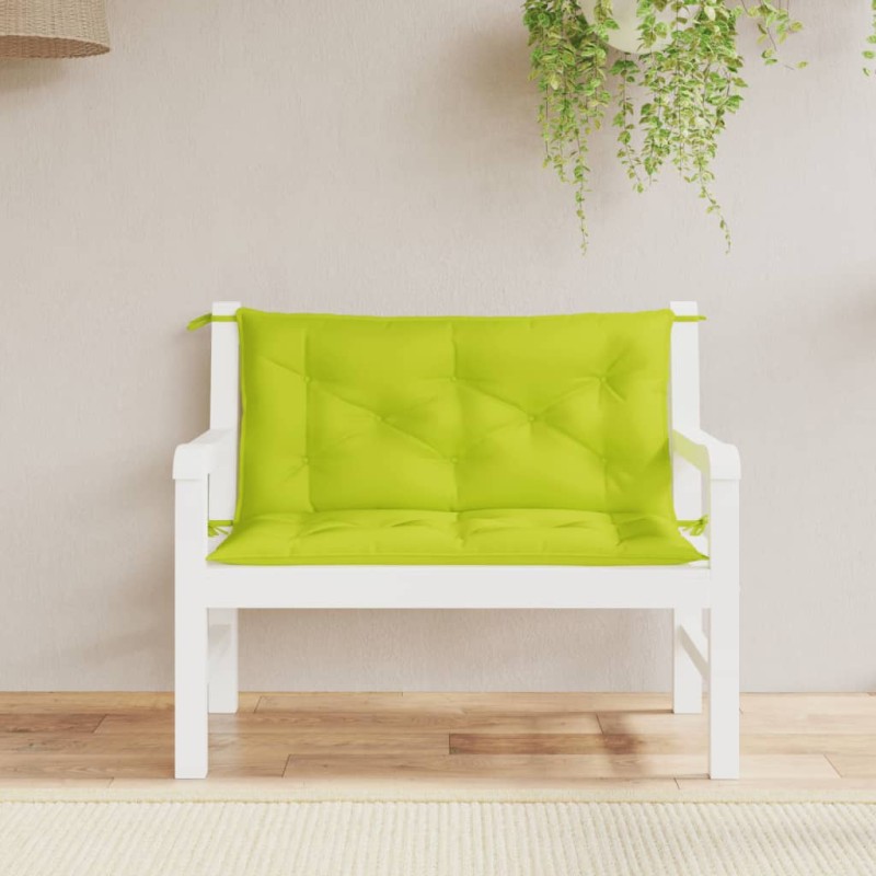 Almofadões banco jardim 2 pcs tecido oxford verde brilhante-Almofadas para poltronas e sofás-Home Retail