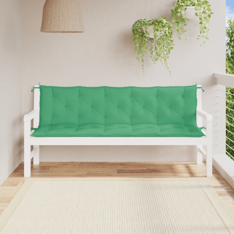 Almofadões banco jardim 2 pcs 180x50x7cm tecido oxford verde-Almofadas para poltronas e sofás-Home Retail