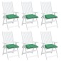 Almofadões de cadeira 6 pcs 40x40x7 cm tecido oxford verde