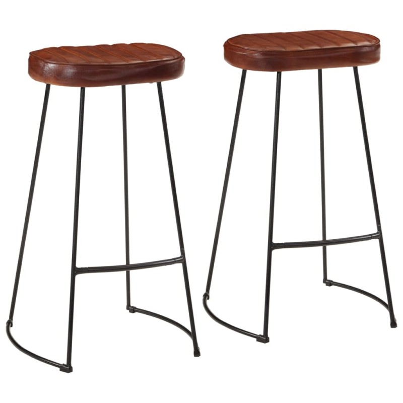 Bancos de bar Gavin 2 pcs 44x37,5x78 cm castanho-escuro-Bancos de bar-Home Retail