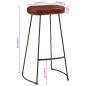 Bancos de bar Gavin 2 pcs 44x37,5x78 cm castanho-escuro