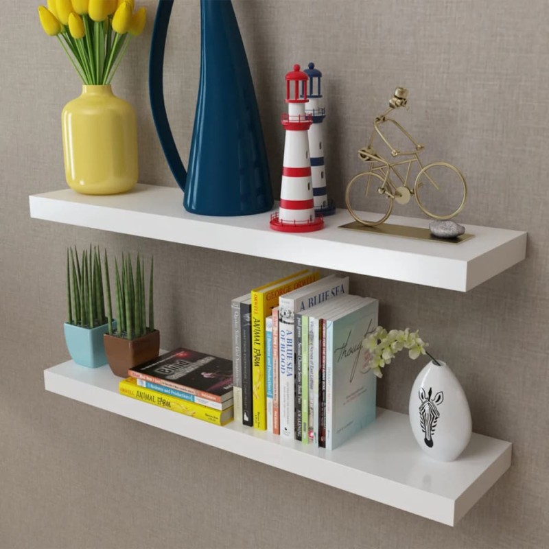 Prateleiras de parede para livros/DVD MDF branco-Prateleiras-Home Retail