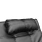 Chaise longue com almofada couro artificial preto