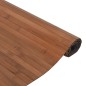 Tapete retangular 100x100 cm bambu castanho