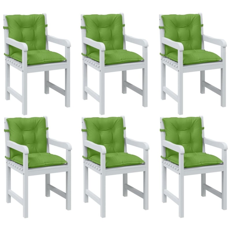 Almofadões lombares p/ cadeiras 6pcs mesclado tecido verde-Almofadas para poltronas e sofás-Home Retail