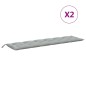 Almofadões banco jardim 2pcs 200x50x7cm mesclado tecido