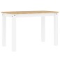 Mesa de jantar Panama 117x60x75 cm pinho maciço branco