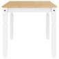 Mesa de jantar Corona 160x80x75 cm madeira pinho maciça branco