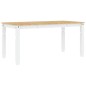 Mesa de jantar Corona 160x80x75 cm madeira pinho maciça branco