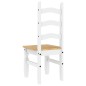 Cadeiras de jantar 2 pcs Corona 42x47x107cm pinho maciço branco