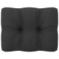 10 pcs conjunto lounge jardim c/ almofadões pinho maciço preto