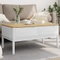 Mesa de centro FLORO 99x55,5x45 cm madeira pinho maciça branco