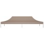 Teto para tenda de festas 6x3 m 270 g/m² cinzento-acastanhado