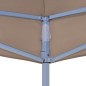 Teto para tenda de festas 6x3 m 270 g/m² cinzento-acastanhado